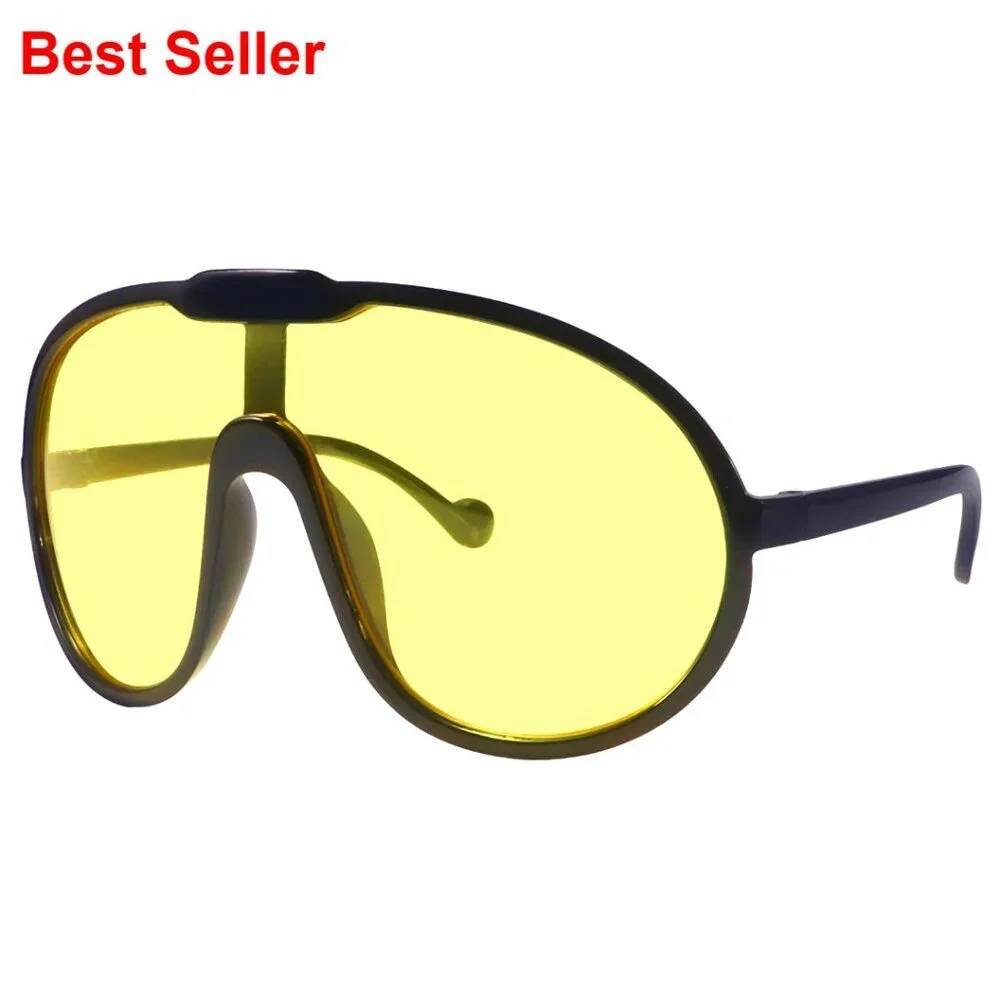 Oversized One Piece Sunglasses UV400 Shield Goggles Unisex Fashion